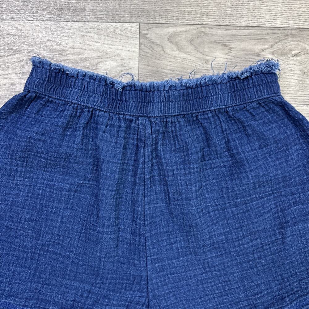 Aerie Gauzy High Waisted Shorts Pull On Stretch Dark Blue sz S - Picture 5 of 5